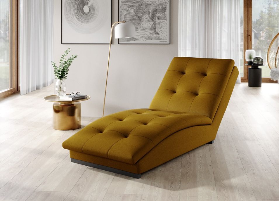 Chaise longue en velours BORA – Moderne & confortable - Photo n°1