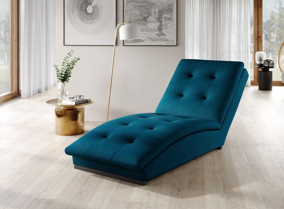 Chaise longue en velours BORA – Moderne & confortable - Photo n°1