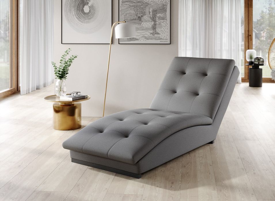 Chaise longue en velours BORA – Moderne & confortable - Photo n°1