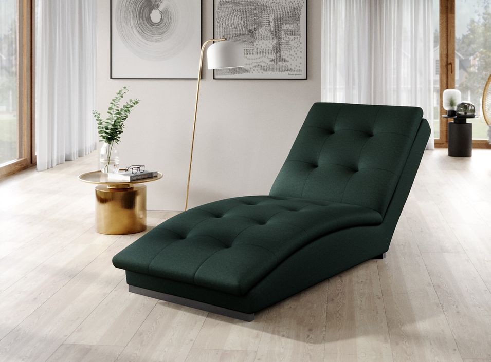 Chaise longue en velours BORA – Moderne & confortable - Photo n°1