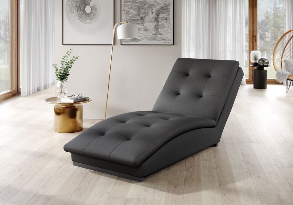 Chaise longue en velours BORA – Moderne & confortable - Photo n°1