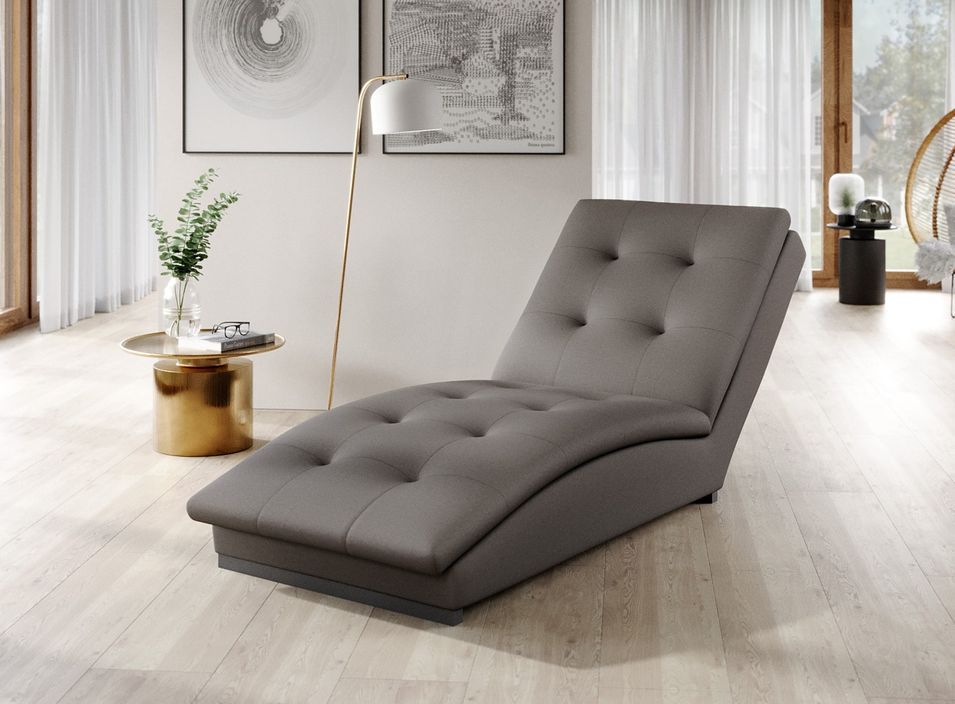 Chaise longue en velours BORA – Moderne & confortable - Photo n°1