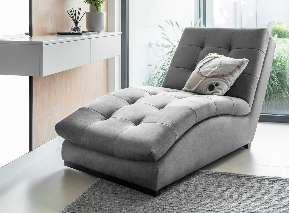Chaise longue en velours BORA – Moderne & confortable - Photo n°1