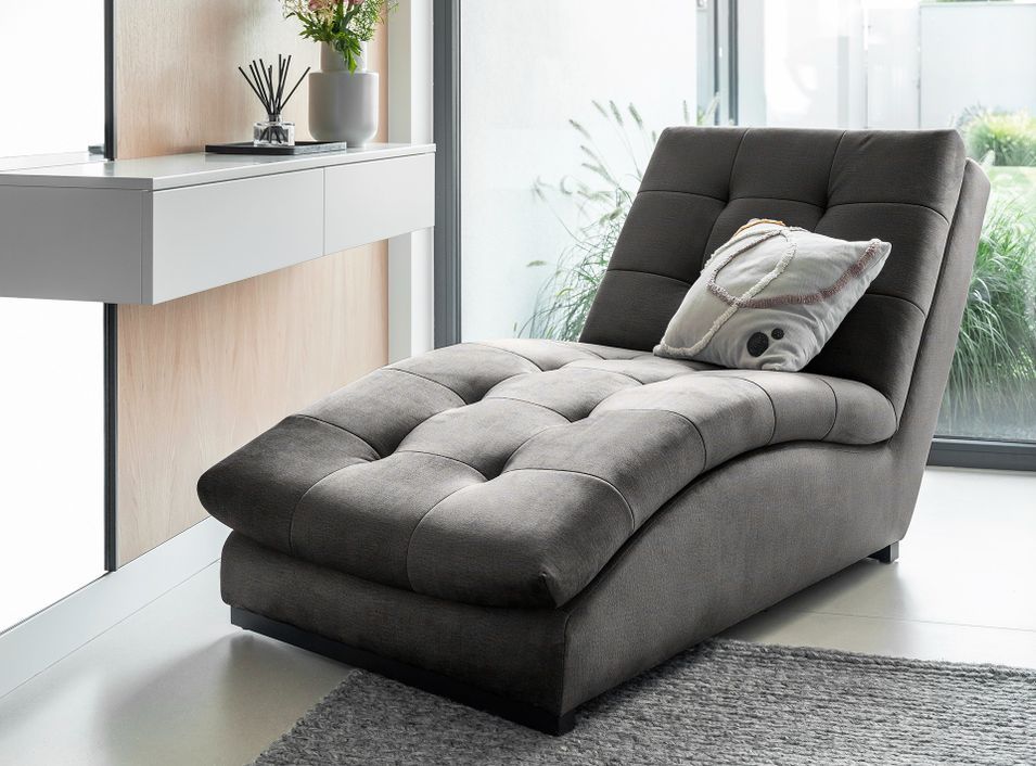 Chaise longue en velours BORA – Moderne & confortable - Photo n°1