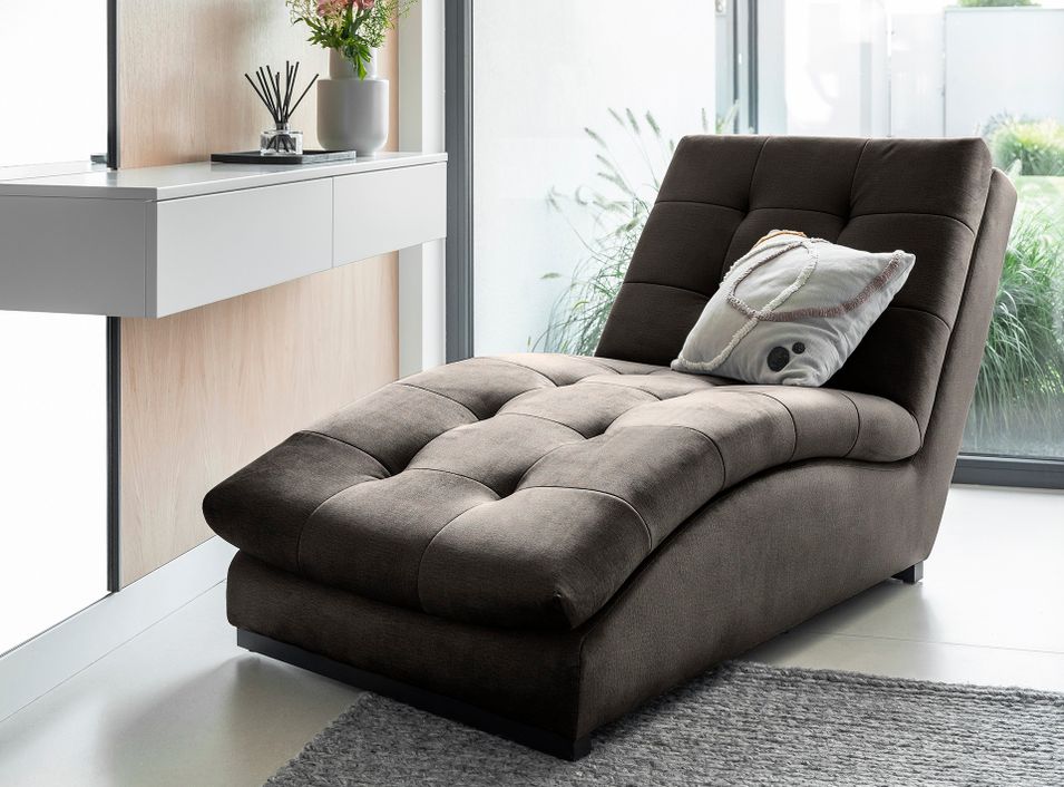 Chaise longue en velours BORA – Moderne & confortable - Photo n°1