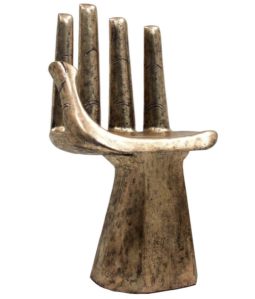 Chaise main bois de mangue doré Styla - Photo n°1