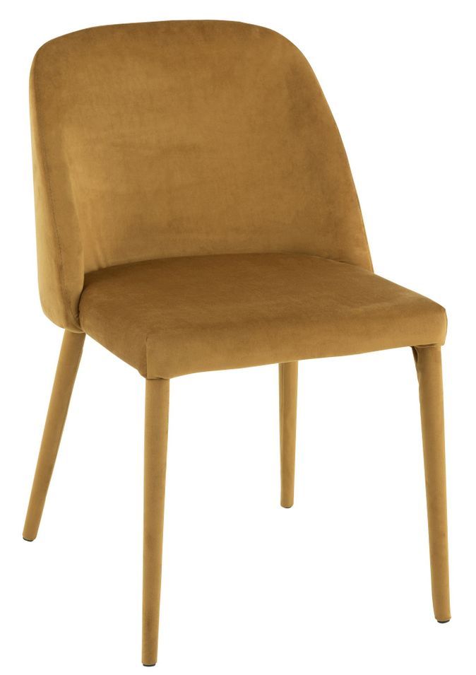 Chaise métal couleur ocre Calis L 58 cm - Photo n°1