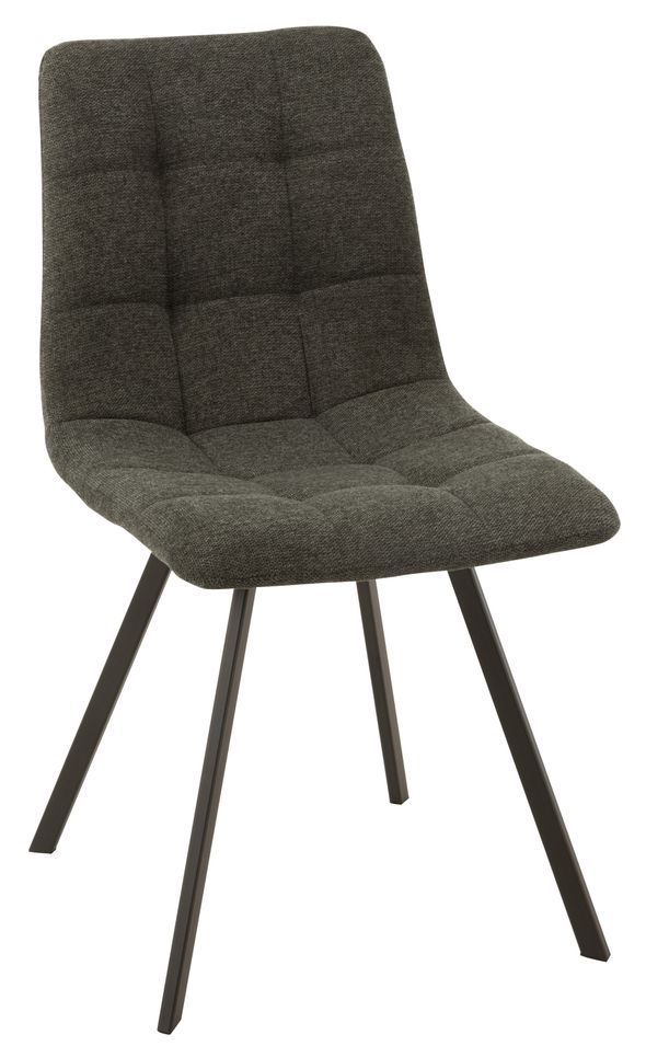 Chaise métal et textile gris foncé Babette L 54 cm - Photo n°1