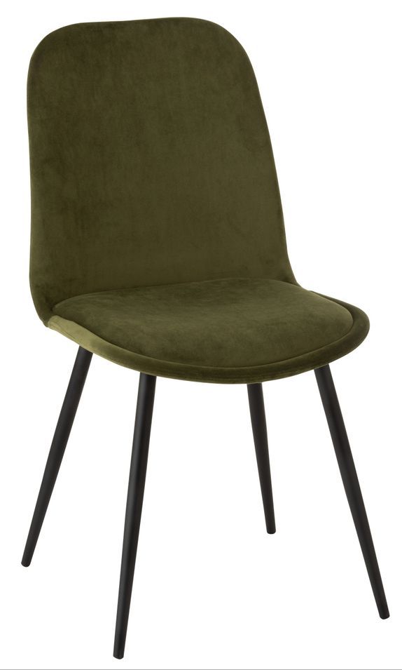 Chaise métal et tissu vert Claire L 46.5 cm - Photo n°1