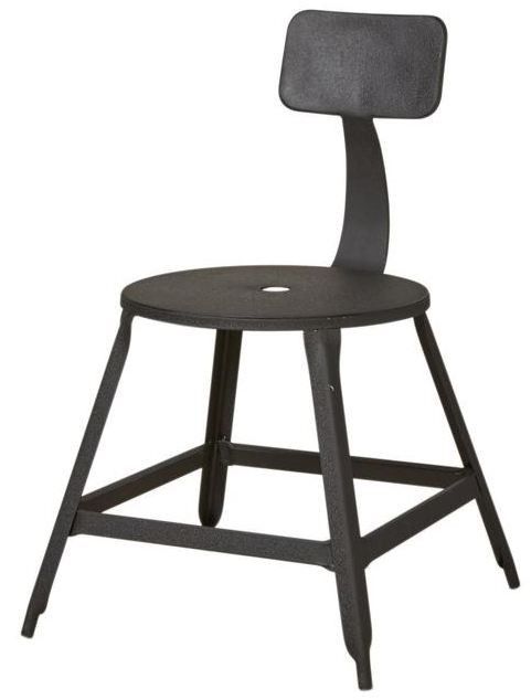 Chaise métal industriel noir Lore - Lot de 2 - Photo n°1