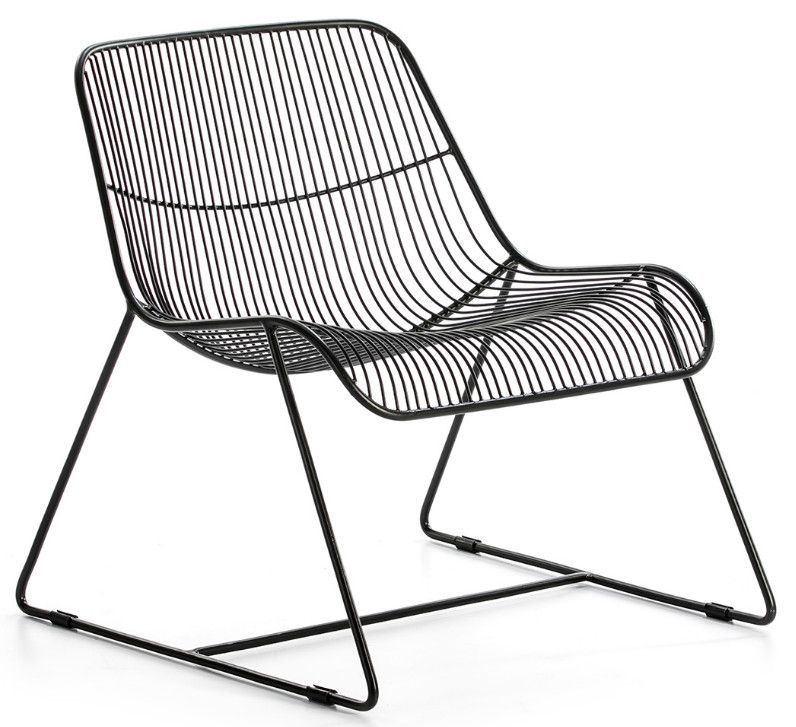 Chaise métal noir Rohan - Photo n°1