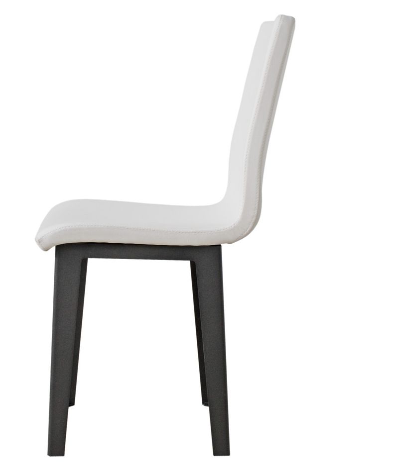 Chaise moderne simili cuir et pieds métal anthracite Sofy - Photo n°1