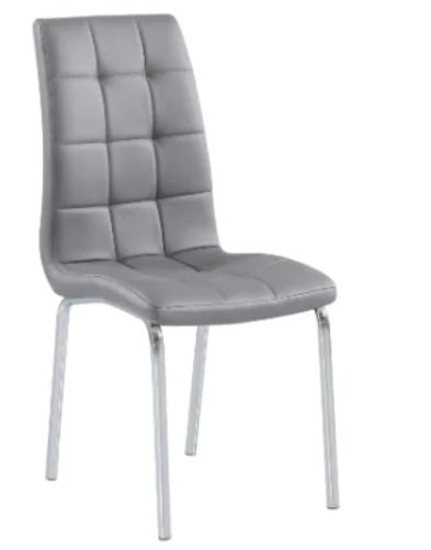 Chaise moderne simili cuir et pieds métal chromé Maeva - Lot de 6 - Photo n°1