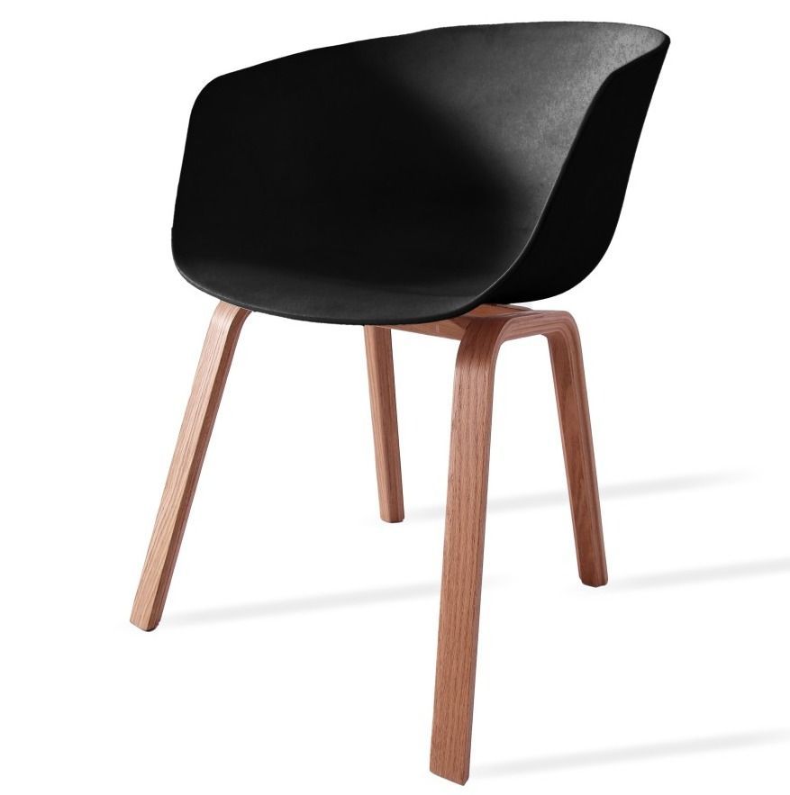 Chaise nordique KAVINA – Bois de hêtre & polypropylène - Photo n°1