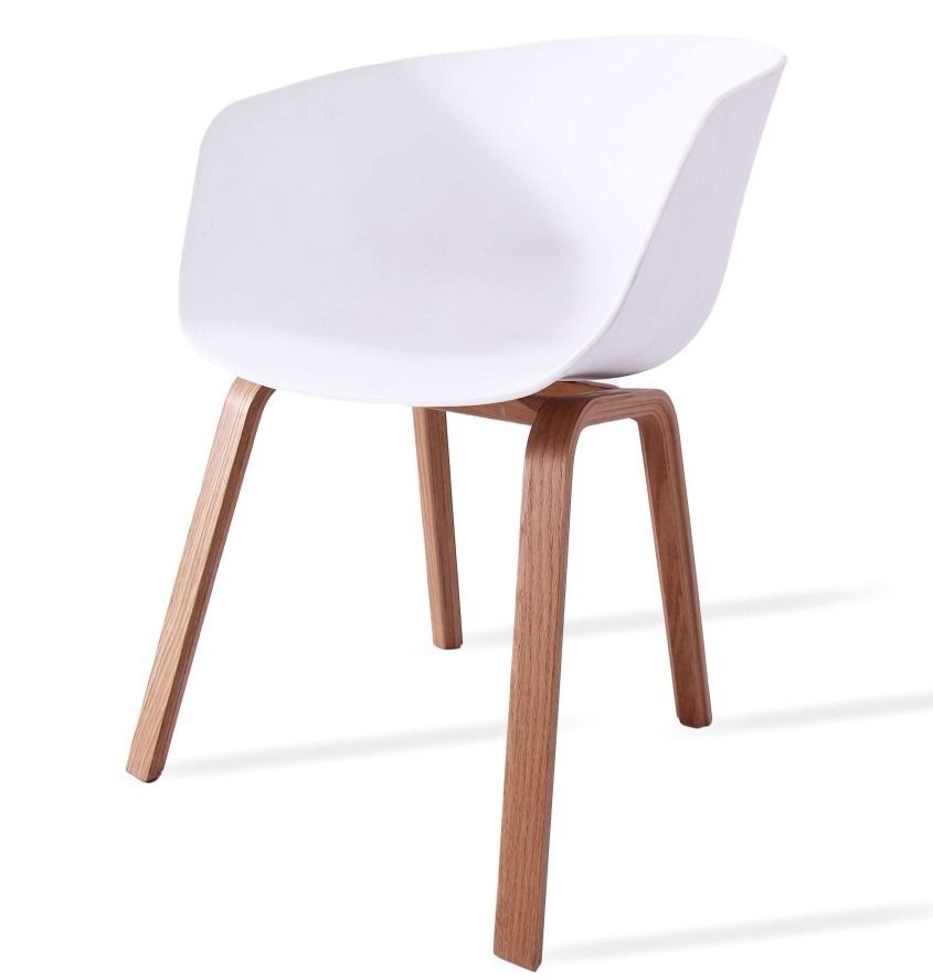 Chaise nordique KAVINA – Bois de hêtre & polypropylène - Photo n°1