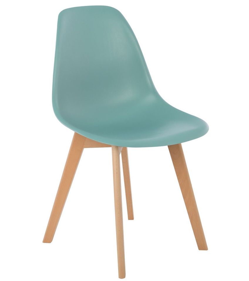 Chaise nordique vert sapin et pieds hêtre clair Nordo - Lot de 2 - Photo n°1