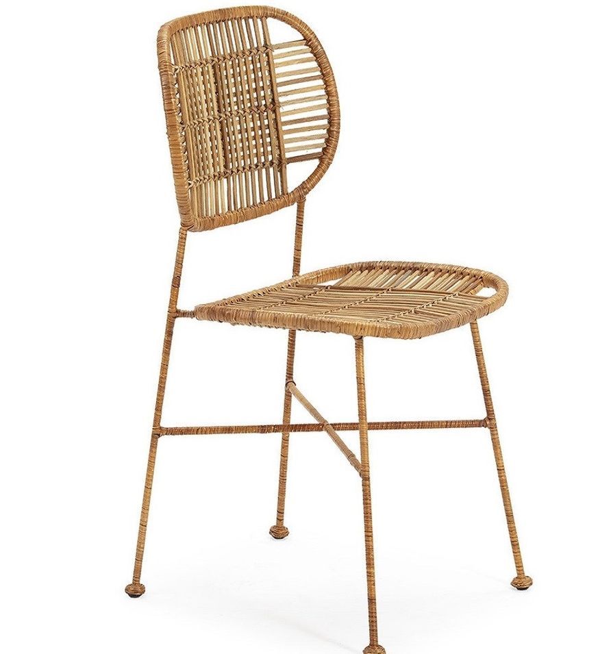 Chaise osier naturel et métal Sila - Photo n°1