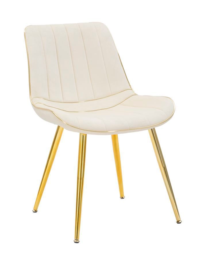 Chaise paris crème/or ensemble 2 pz cm 51x59x79 - Photo n°1