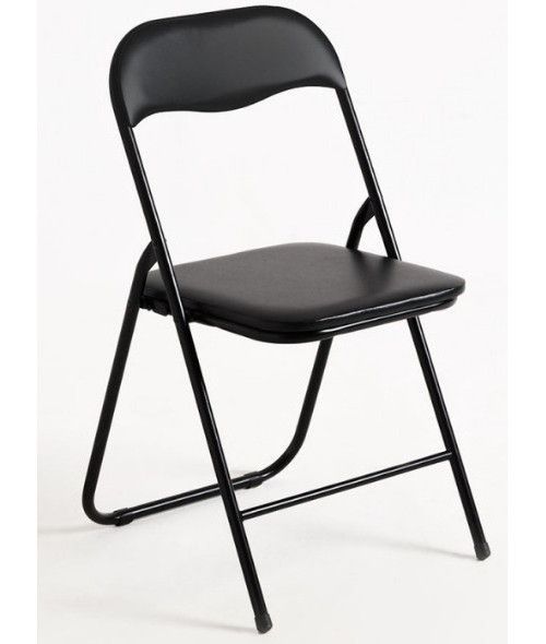 Chaise pliante noir Taly - Lot de 2 - Photo n°1