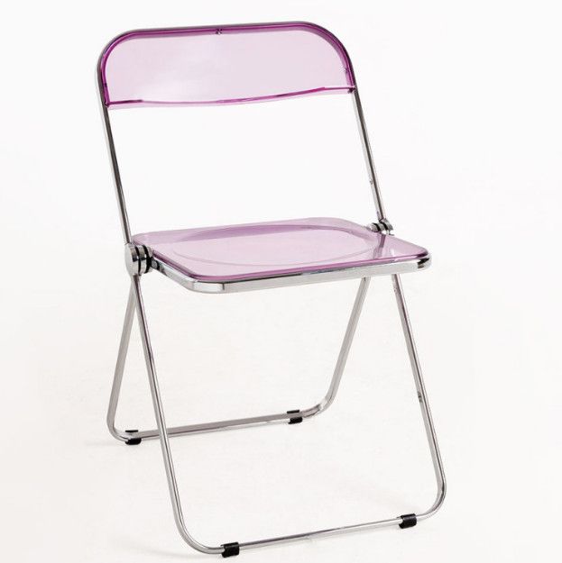 Chaise pliante rose Marta - Lot de 4 - Photo n°1