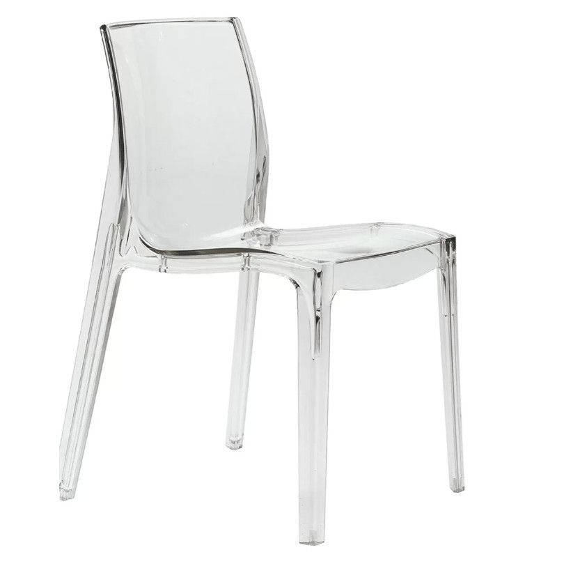 Chaise polycarbonate transparente ROMIA - Usage intérieur/extérieur - Photo n°1