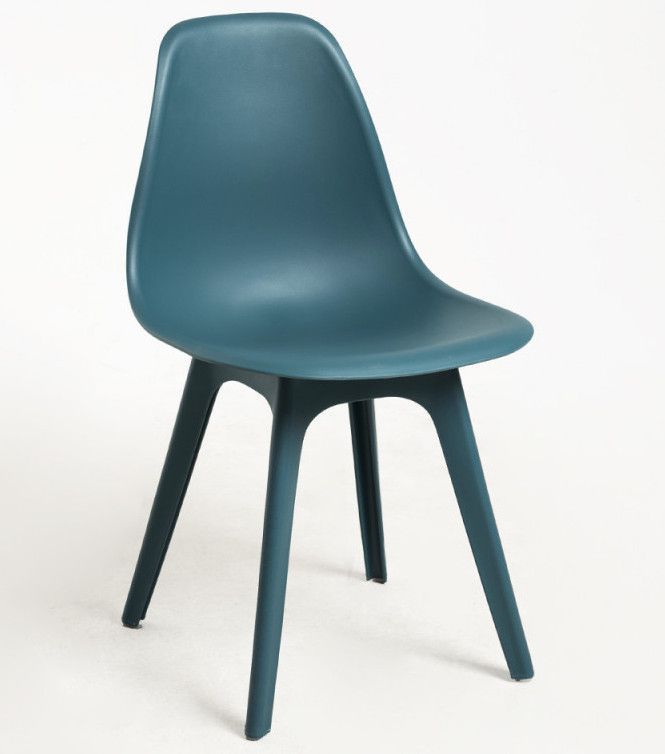 Chaise polypropylène bleu canard Brink - Lot de 2 - Photo n°1