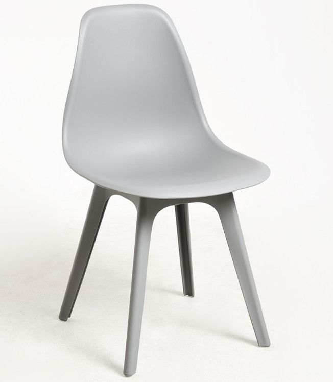 Chaise polypropylène gris Brink - Lot de 2 - Photo n°1