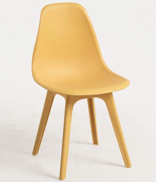 Chaise polypropylène jaune Brink - Lot de 2 - Photo n°1