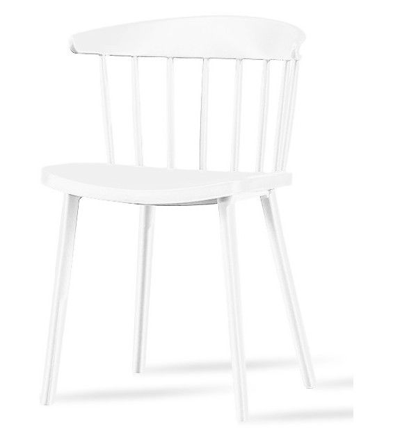 Chaise polypropylène plastique blanc Charly - Photo n°1