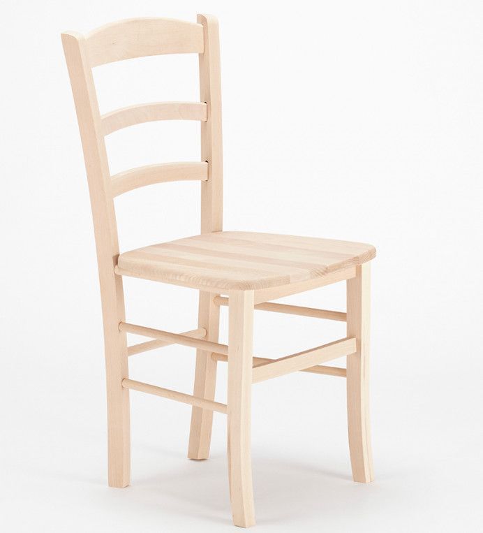 Chaise rustique traditionnel bois clair Kuza - Lot de 2 - Photo n°1