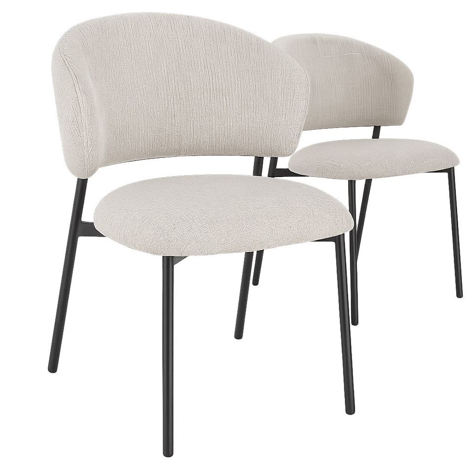 Chaise simili cuir et pieds acier Kinze - Photo n°1