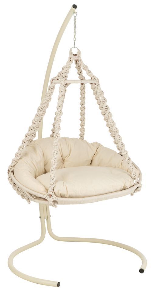 Chaise suspendue avec coussins métal blanc Octopus - Photo n°1