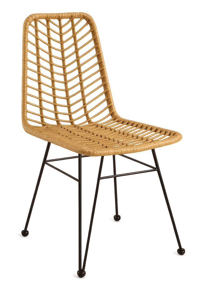 Chaise TAKA – Rotin naturel synthétique et acier - Photo n°1