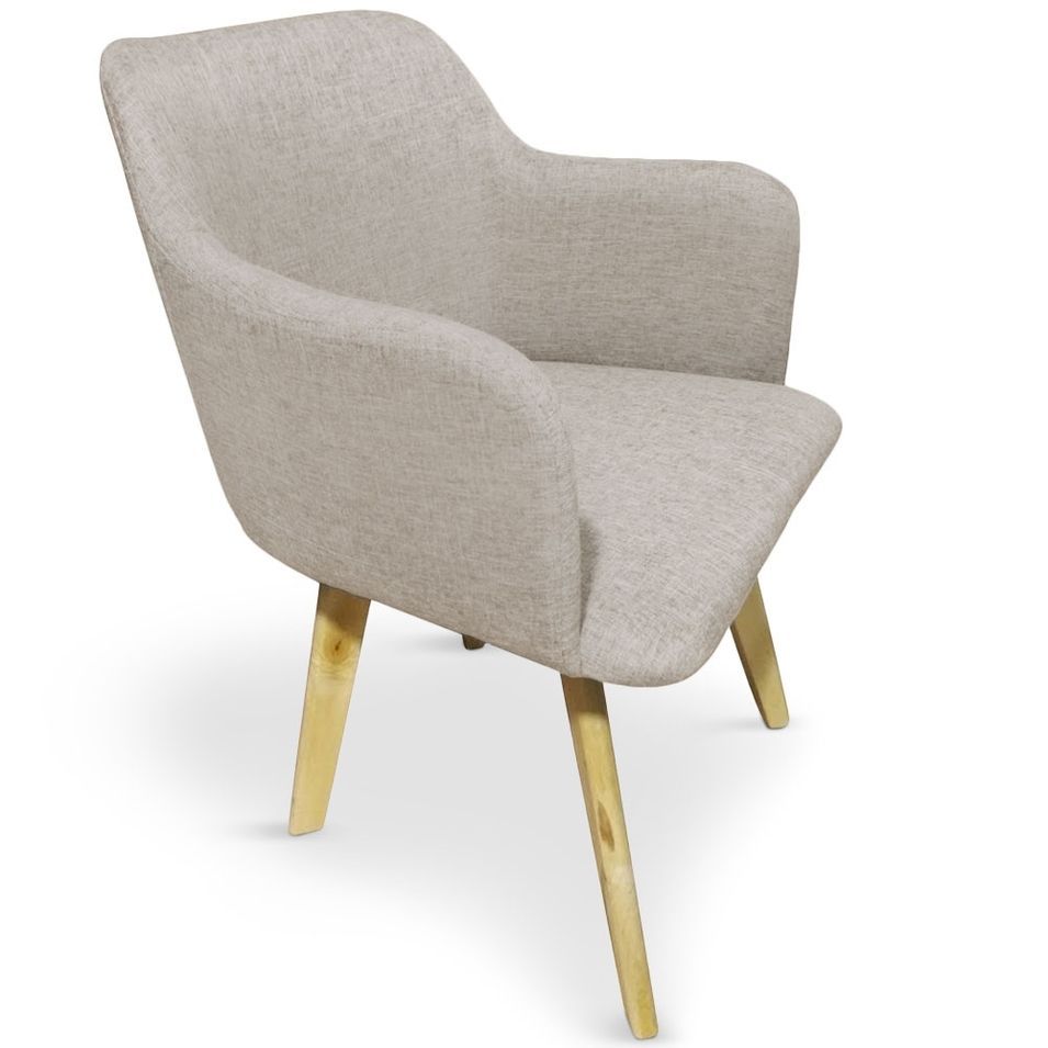 Chaise Tissu Beige Kandi - Photo n°1