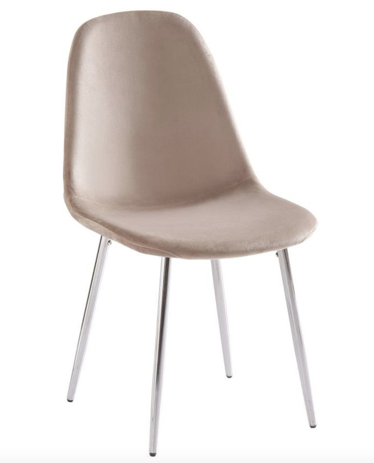 Lot de 6 chaises Ruka en velours avec pieds en acier chromé - Élégance moderne - Photo n°1