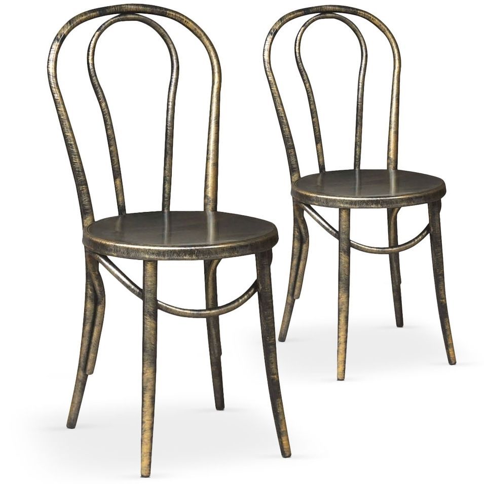 Chaises bistrot Bronze Coste - Lot de 2 - Photo n°1