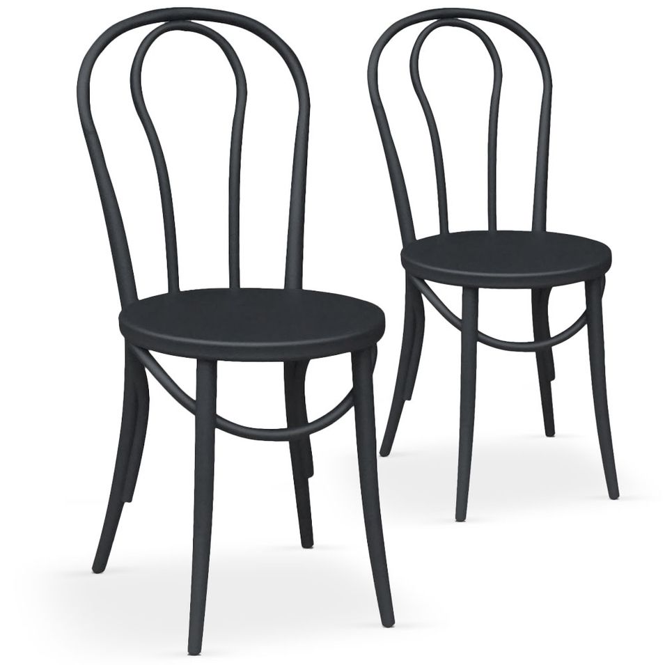 Chaises bistrot Noir Coste - Photo n°1