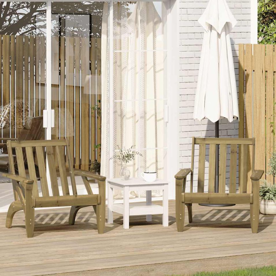 Chaises de jardin adirondack lot de 2 75x77x77 cm - Photo n°1