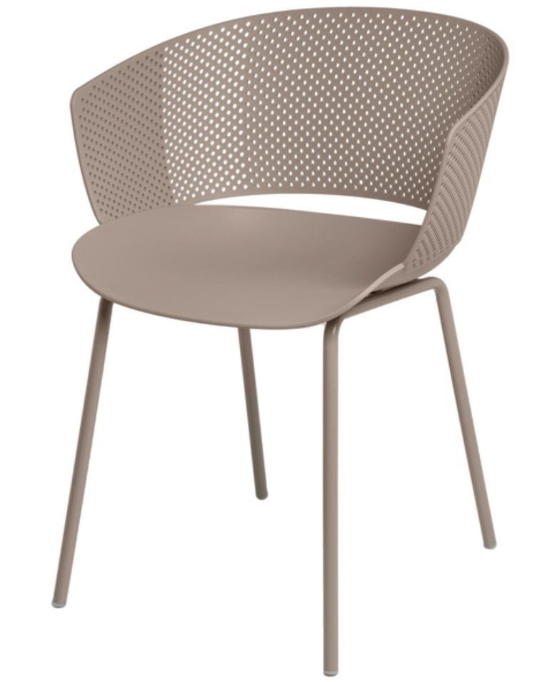 Chaise moderne avec accoudoirs en polypropylène et métal Nova - Photo n°1