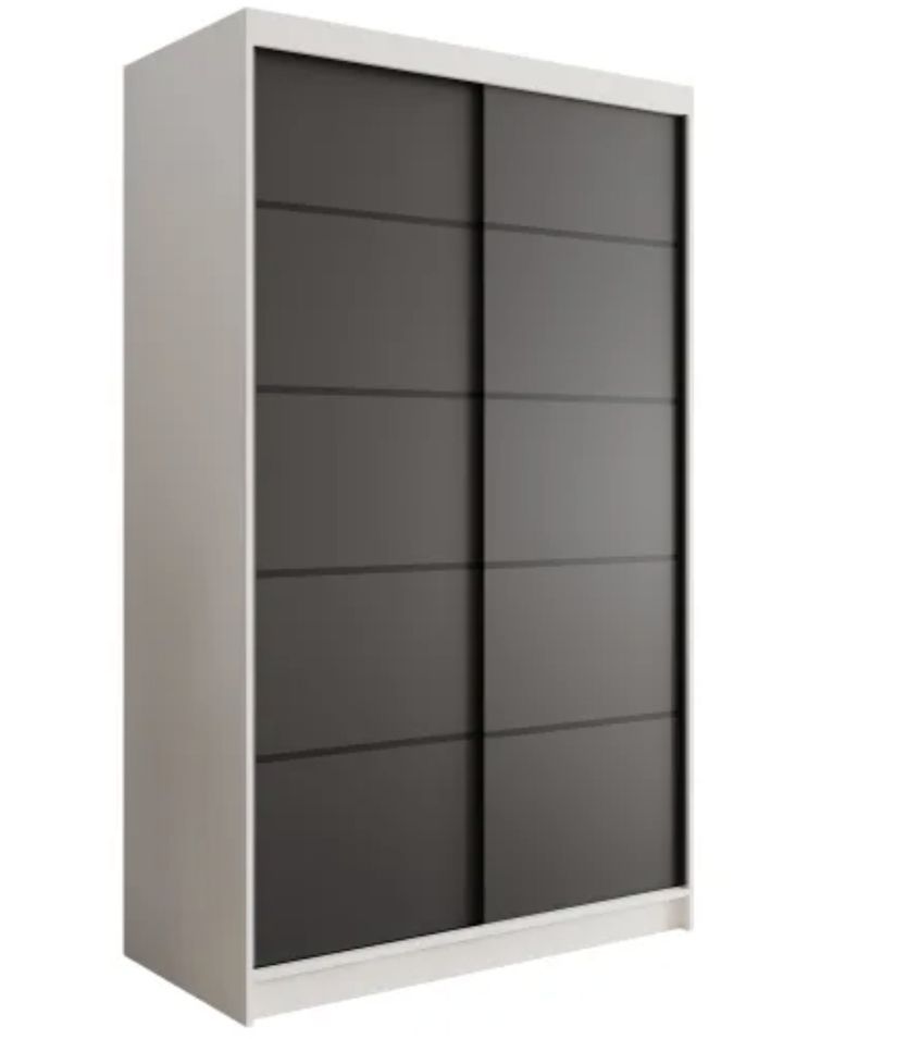 Armoire coulissante 2 portes ANLY 120 cm – Compacte, moderne et fonctionnelle - Photo n°1