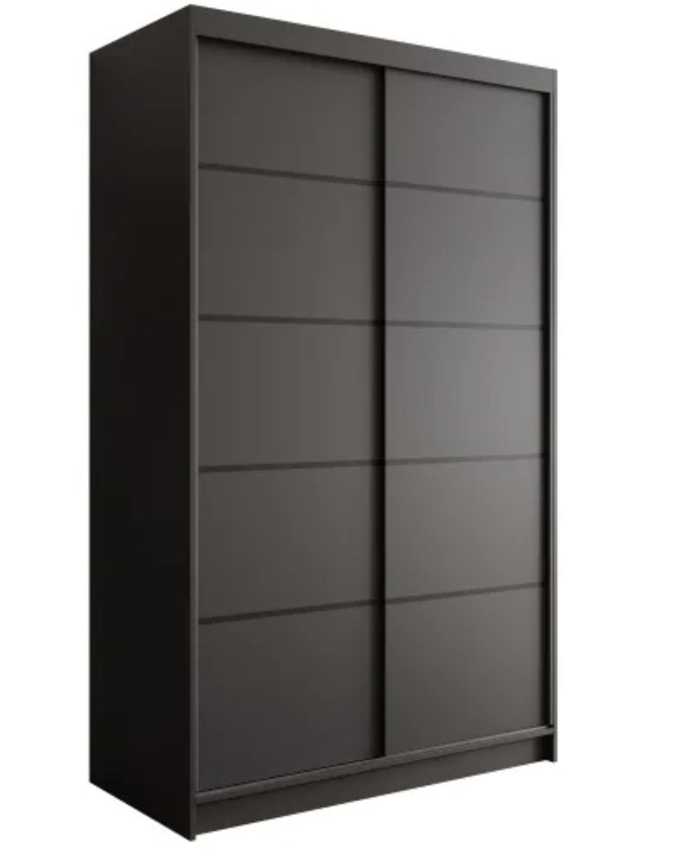 Armoire coulissante 2 portes ANLY 120 cm – Compacte, moderne et fonctionnelle - Photo n°1