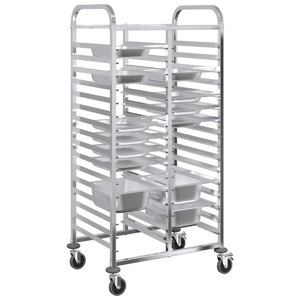 Chariot à plateaux 32 bacs GN 75x55x162,5 cm acier inoxydable - Photo n°1