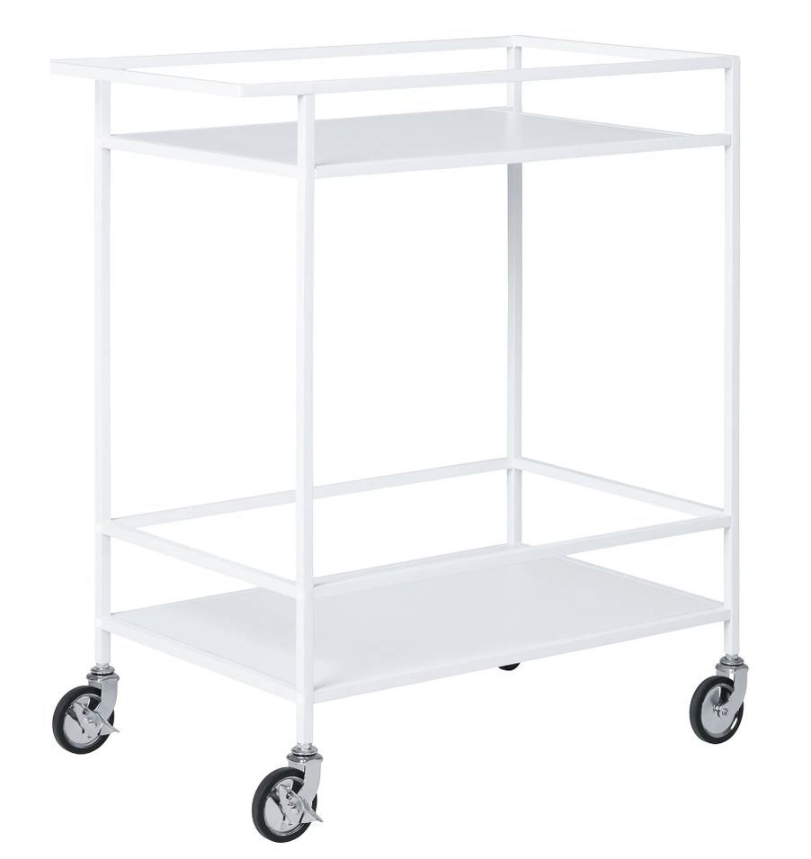 Chariot de bar VITA – Bois naturel ou métal noir/blanc - Photo n°1