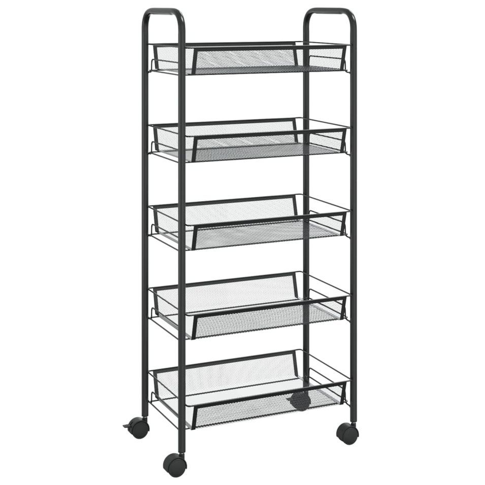Chariot de cuisine en métal 4 niveaux Loma L 46 x H 105 x P 26 cm - Polyvalence et Efficacité - Photo n°1