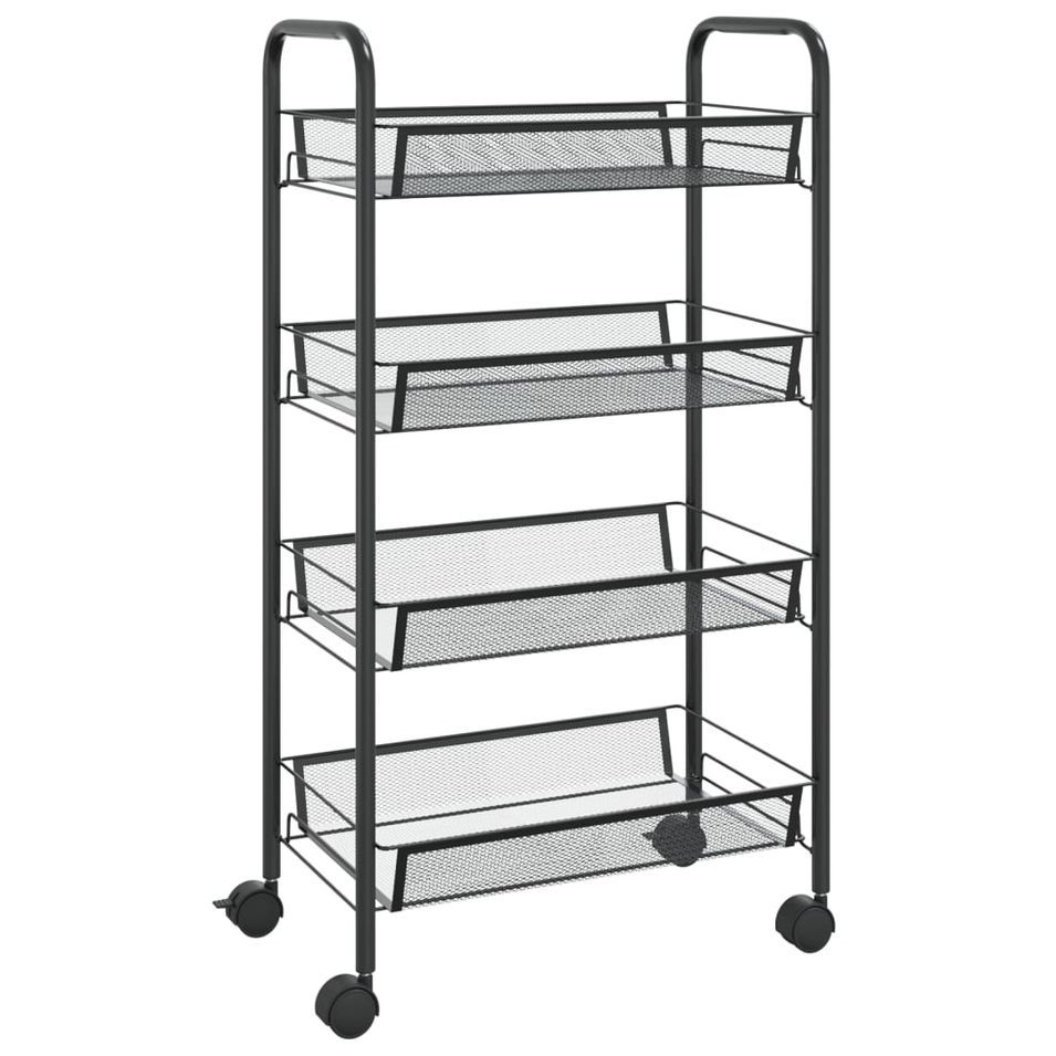 Chariot de cuisine en métal 4 niveaux Loma L 46 x H 85 x P 26 cm - Compact et Polyvalent - Photo n°1