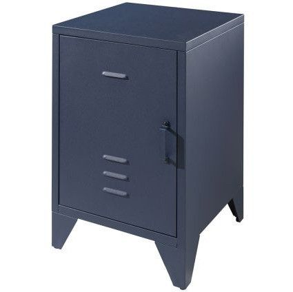 Chevet enfant métal bleu foncé mat Bronx - Photo n°1