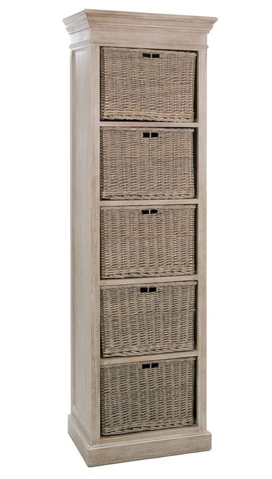 Chiffonnier 5 compartiments avec panier Coréali L 59 cm - Photo n°1