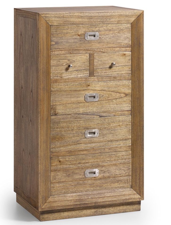 Chiffonnier en bois massif naturel MAZARI - Photo n°1