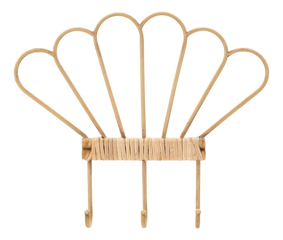 Cintre mural panama à 3 crochets, 37,5 x 5 x 32,5 cm - Photo n°1