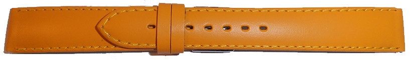 Cinturino In Vera Pelle Cuoio Cosmos Giallo Misura Mm 24-22 (ansa/horn - Fibbia/buckle) 121600824-22 - Photo n°1